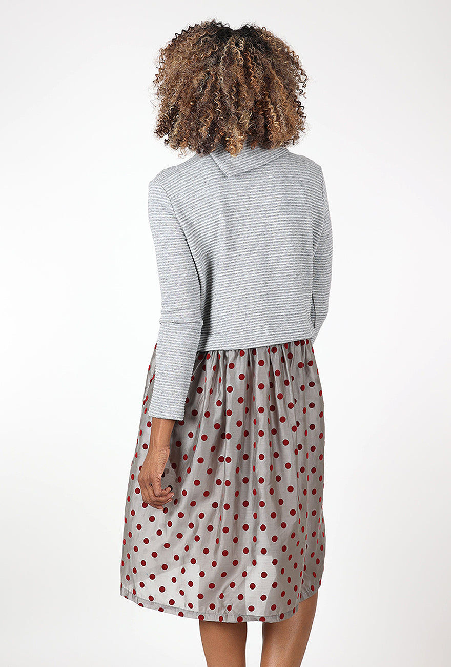 Seno Layered Look Dress, Gray