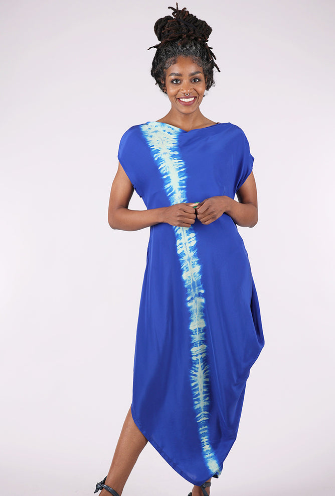 Spine Dye Siren Dress, Cobalt