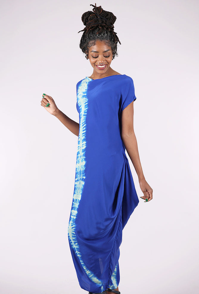 Spine Dye Siren Dress, Cobalt