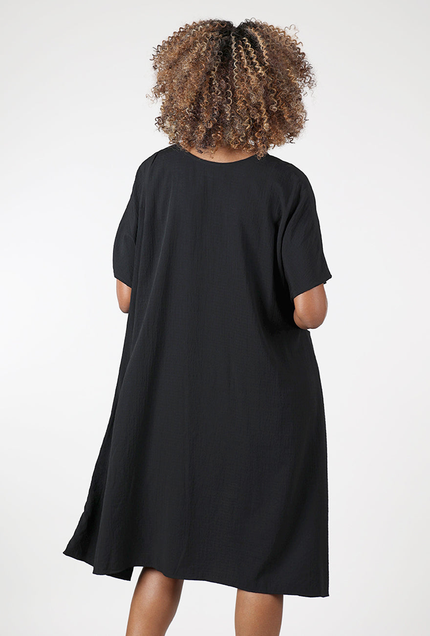 Riva Origami Tunic, Black Angle 3
