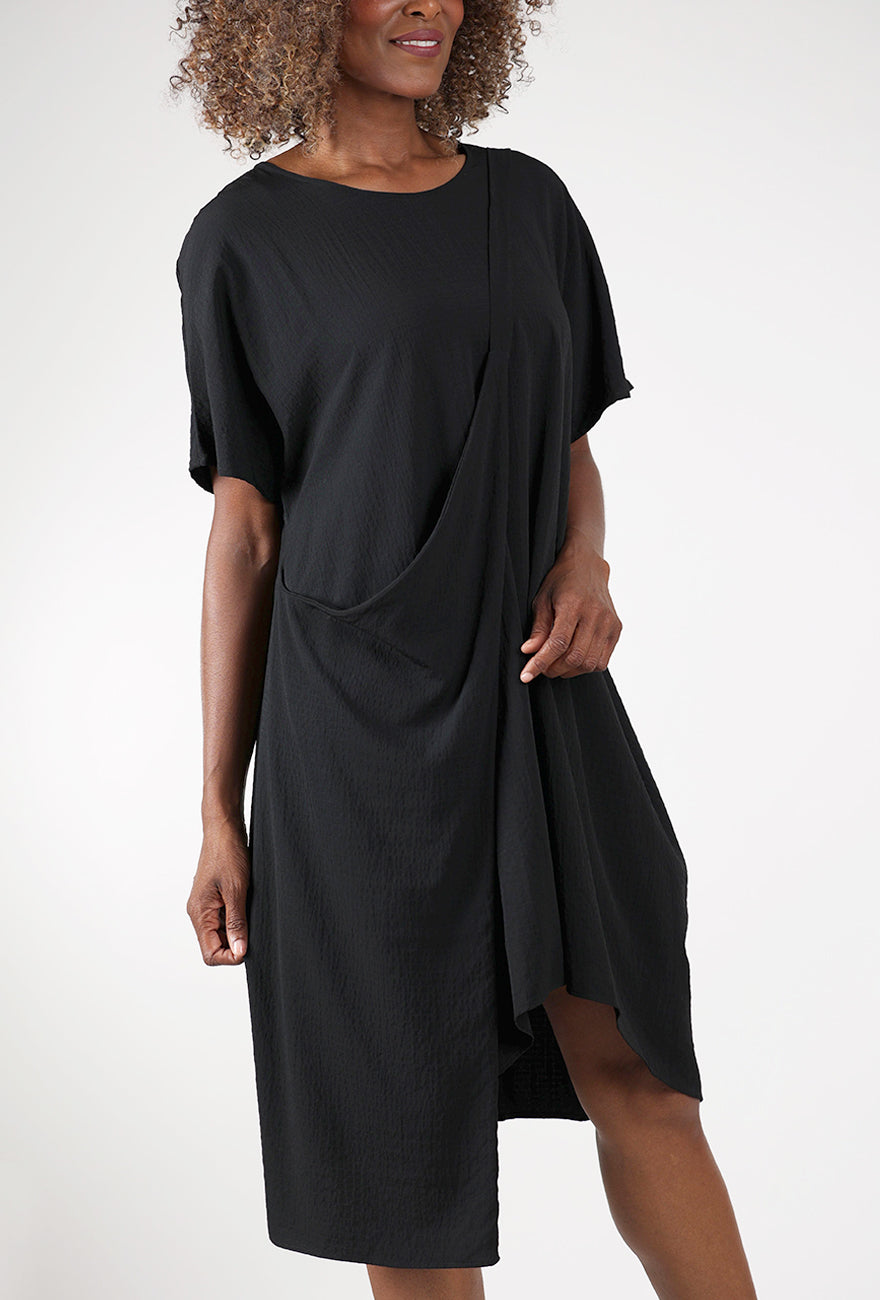 Riva Origami Tunic, Black Angle 4