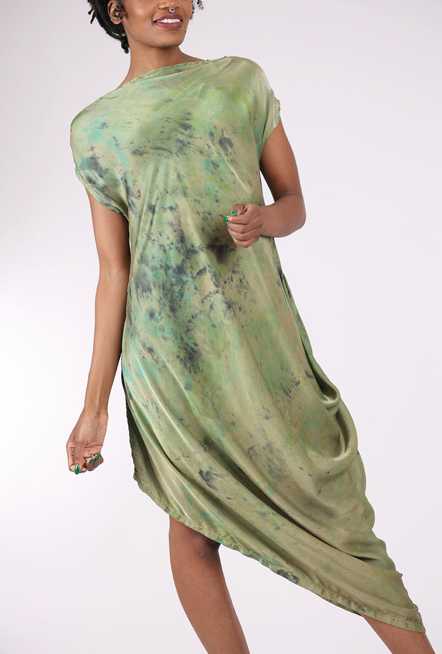 Artists & Revolutionaries Messy Dye Siren Dress, Olive 