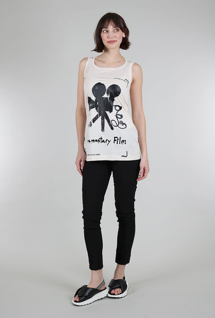 Rundholz Film Set Graphic Tank, Greige/Black 