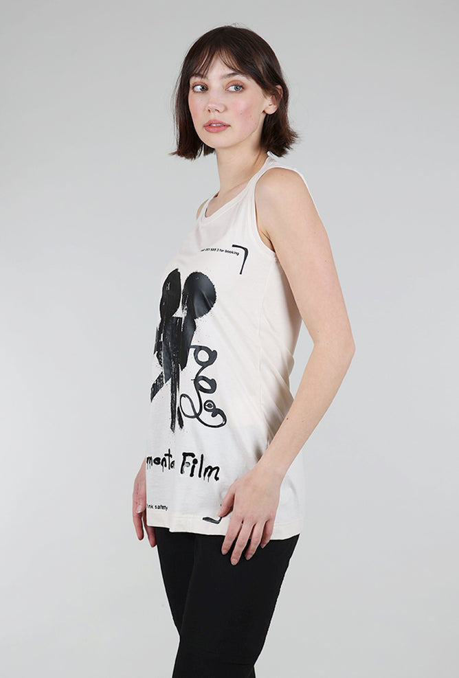 Rundholz Film Set Graphic Tank, Greige/Black 