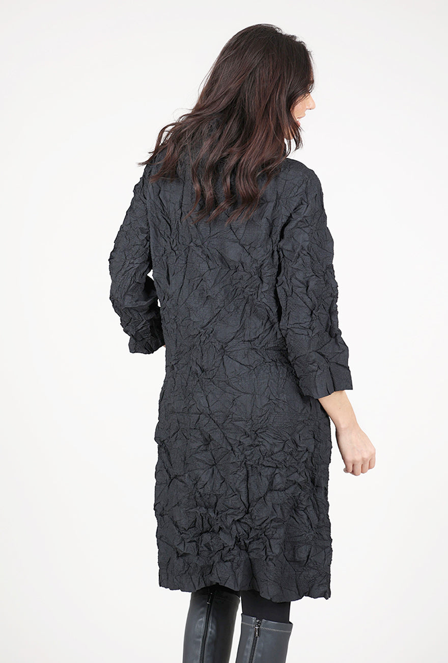 Olivia Crushed Travel Easy Cowl Dress, Black 