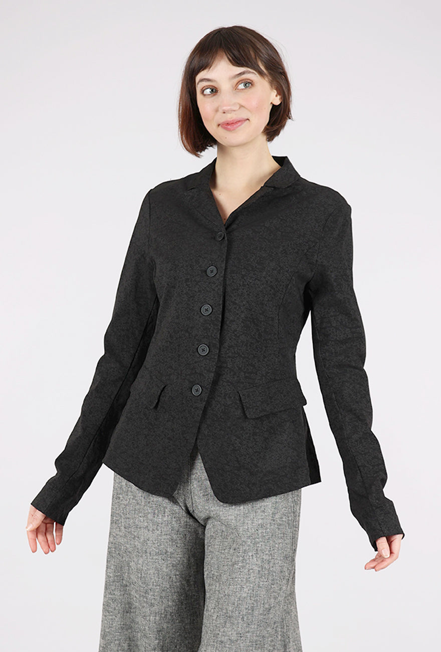 Rundholz Signature Stretch Classic Blazer, Black Print 