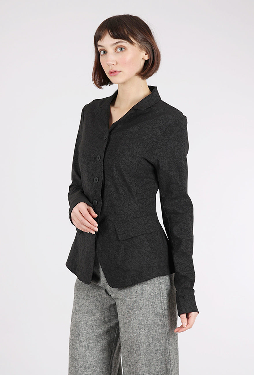 Rundholz Signature Stretch Classic Blazer, Black Print 