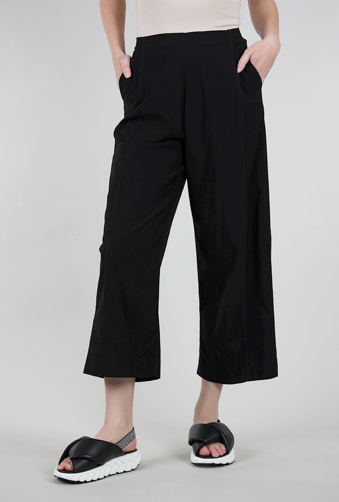 Rundholz Twill Tech Crop Flare Trouser, Black 