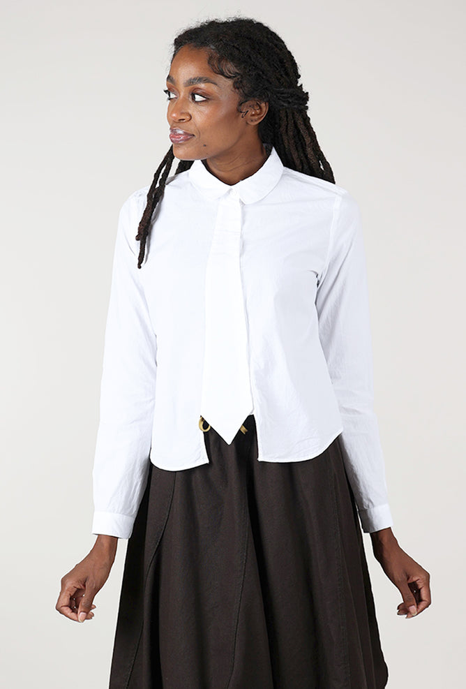 Lurdes Bergada Faux Tie Shirt, White 