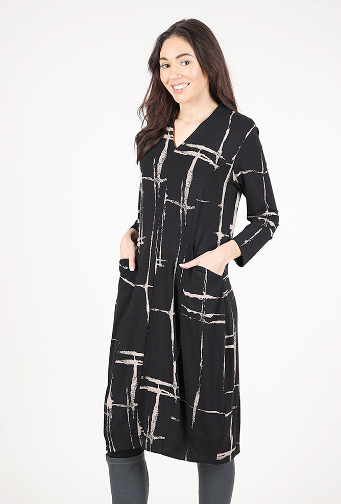 Olivia Arthouse Grid Cocoon Dress 