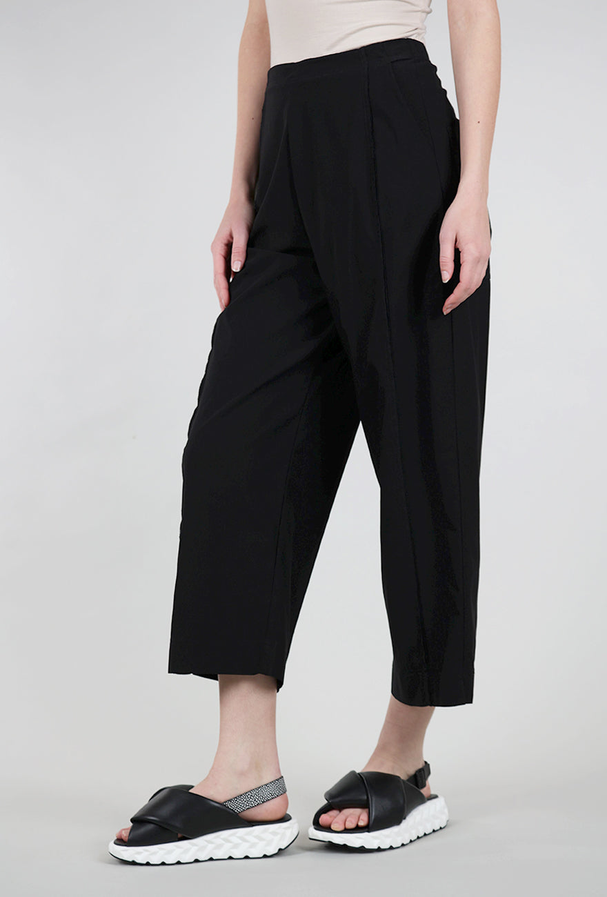 Rundholz Twill Tech Crop Flare Trouser, Black 