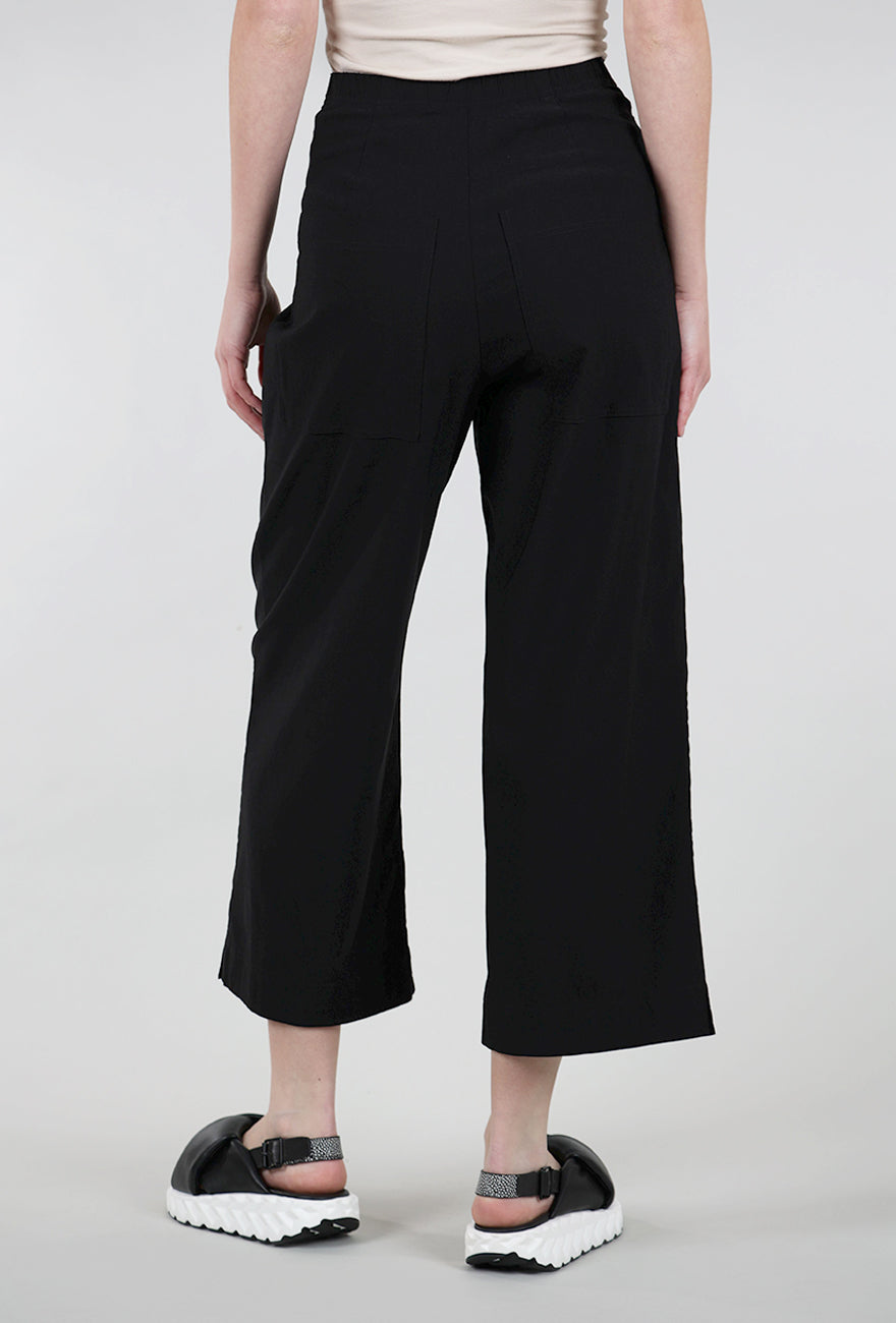 Rundholz Twill Tech Crop Flare Trouser, Black 