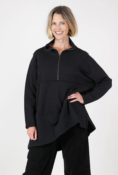 Lurdes Bergada Fleece Sweat Tunic, Black 