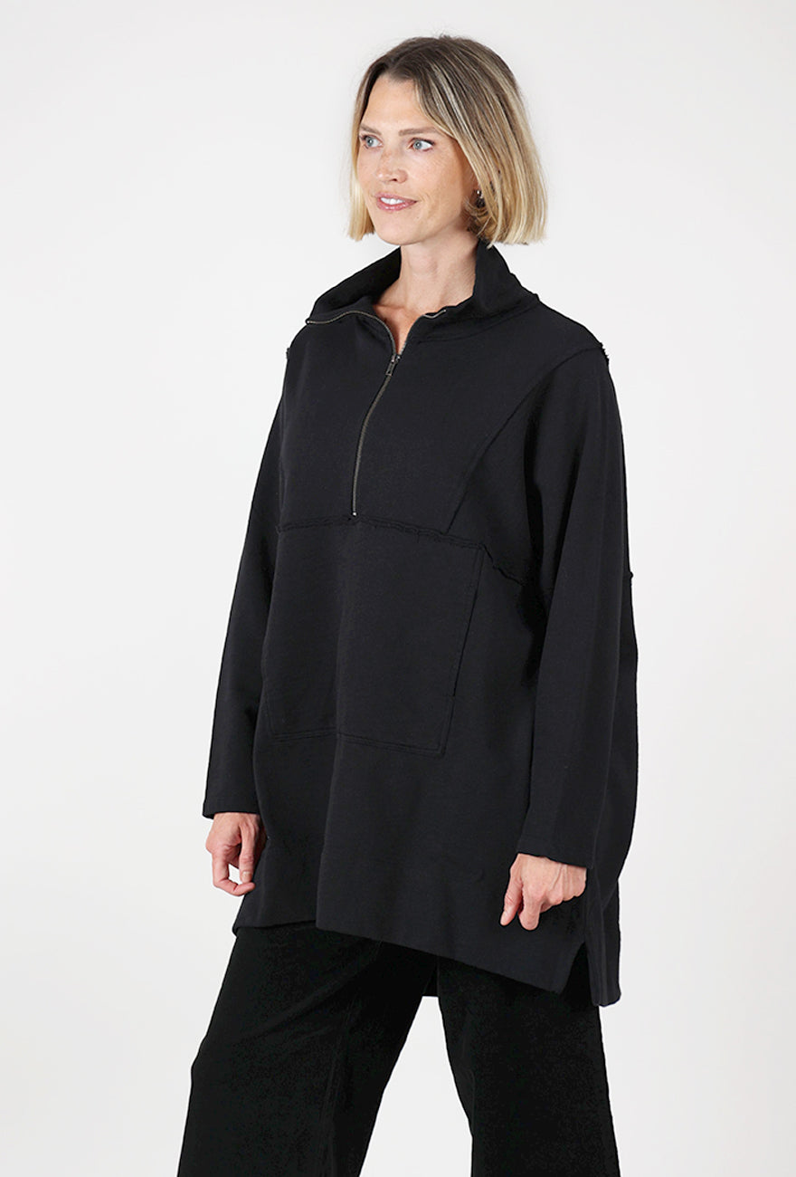 Lurdes Bergada Fleece Sweat Tunic, Black 