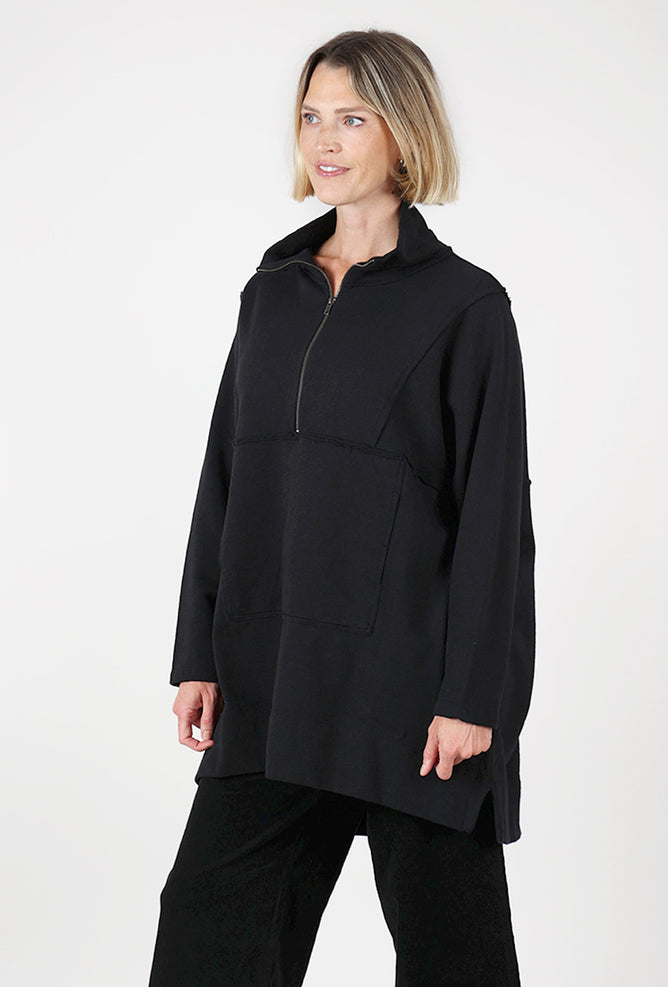 Lurdes Bergada Fleece Sweat Tunic, Black 