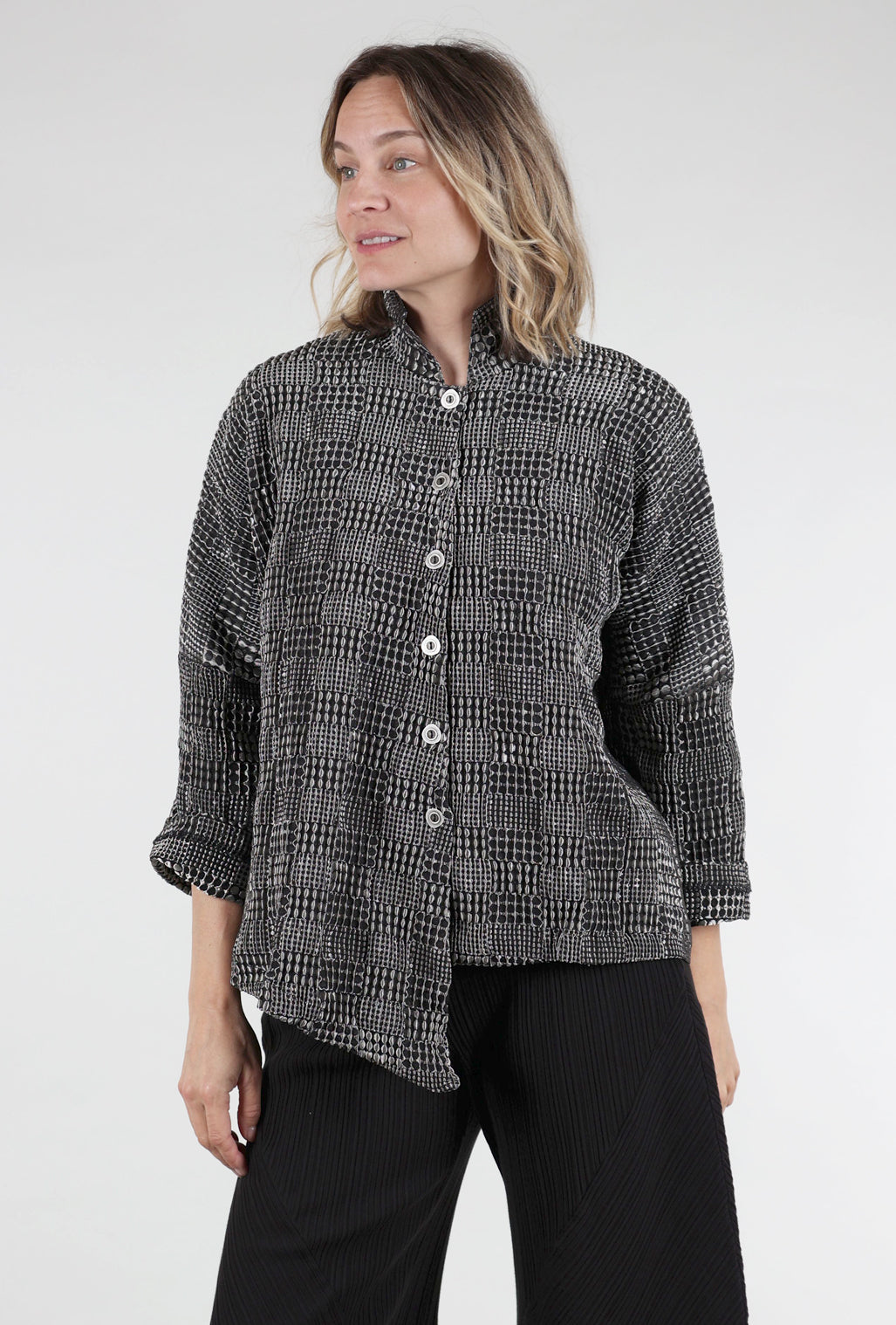 M Square Nebula Point Shirt, Silver 