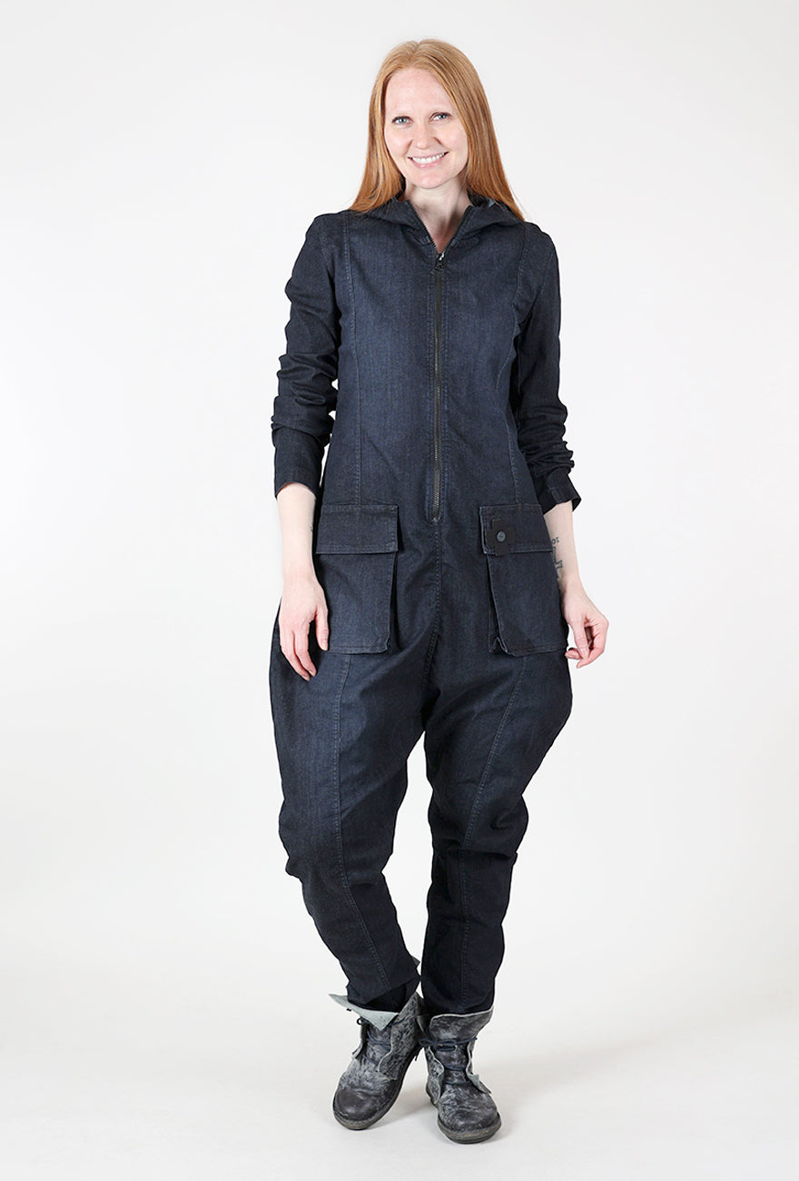 Blue Cocoon Jumpsuit, Dark Blue