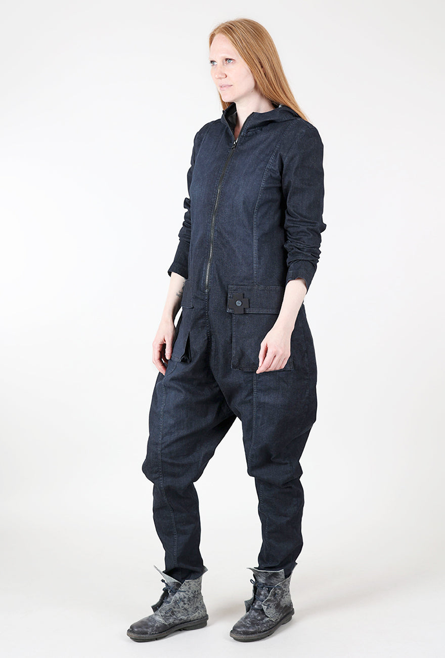 Blue Cocoon Jumpsuit, Dark Blue