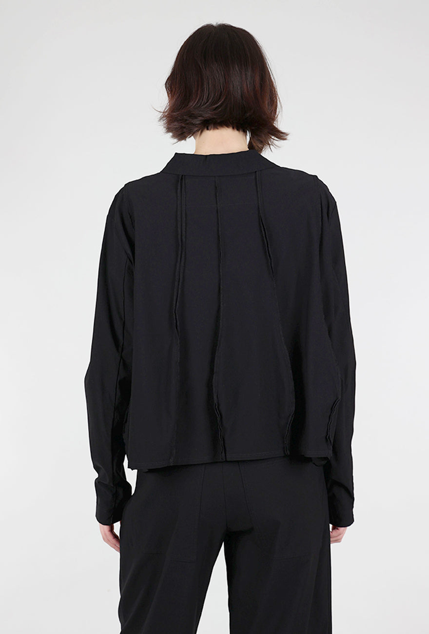 Rundholz Twill Tech Petal Seam Crop Jacket, Black 