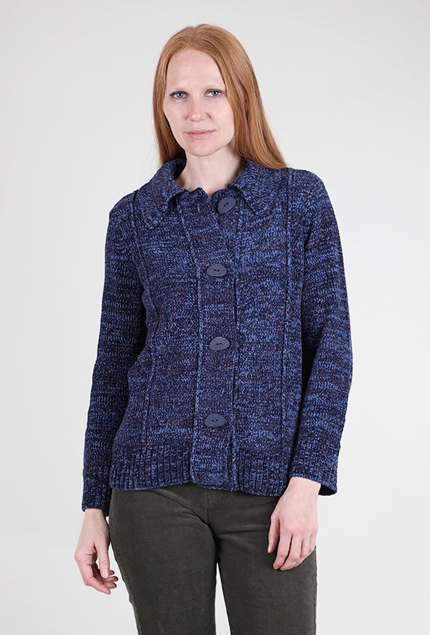 Habitat Tweedy Chenille Cardigan, Navy 