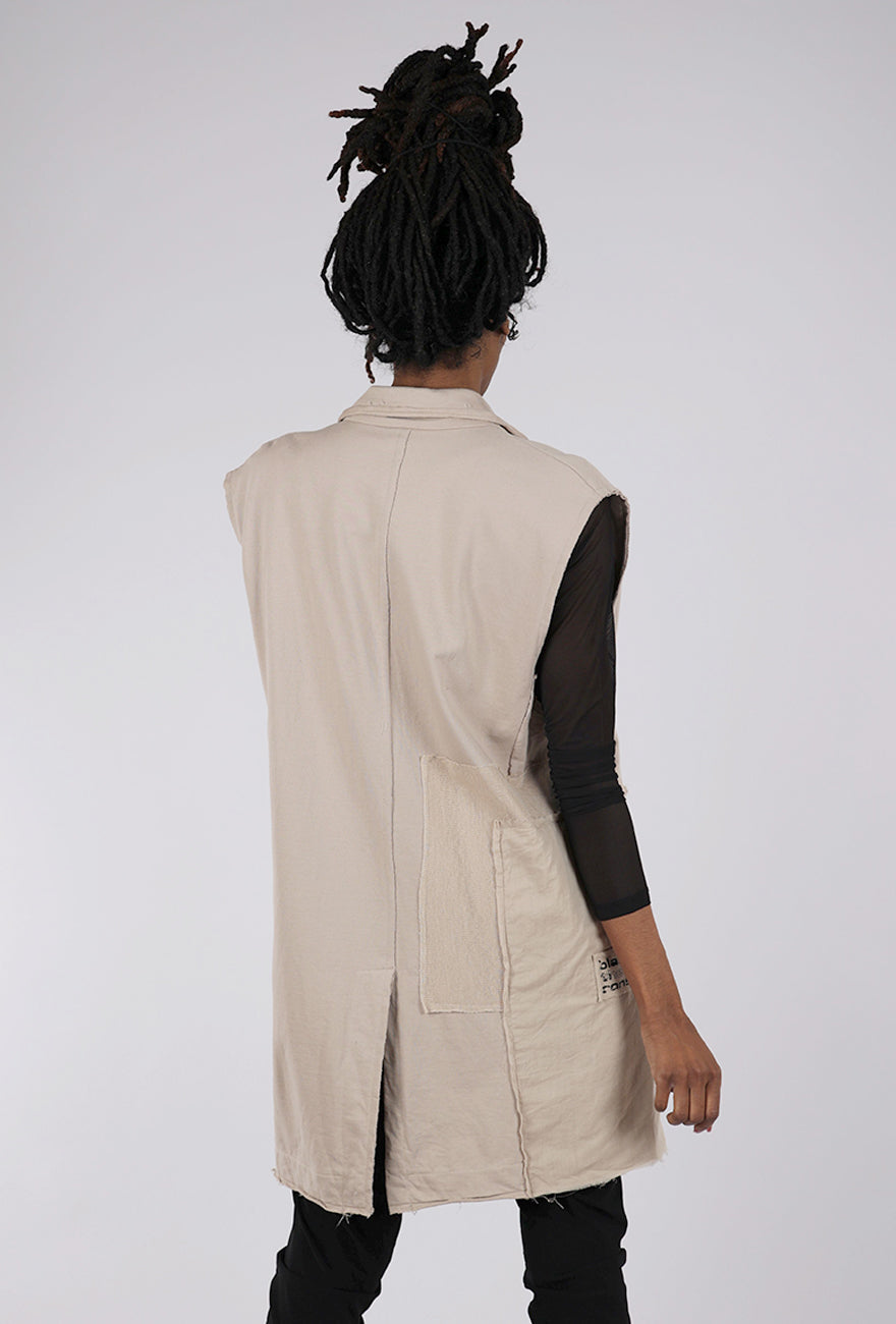 Studio B3 Groom Sweat Jersey Vest, Beige 