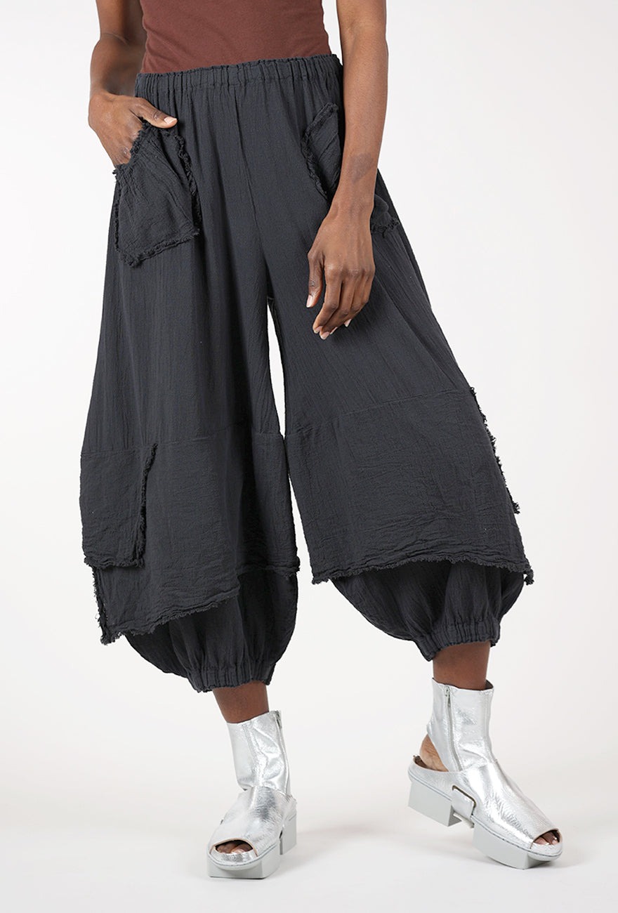 Oh My Gauze Guchi Pant, Coal 
