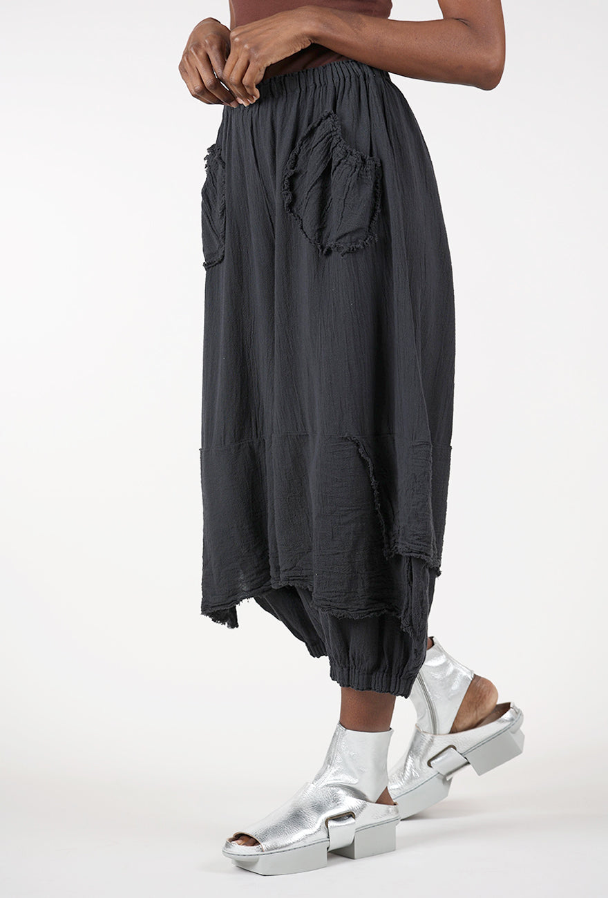 Oh My Gauze Guchi Pant, Coal 