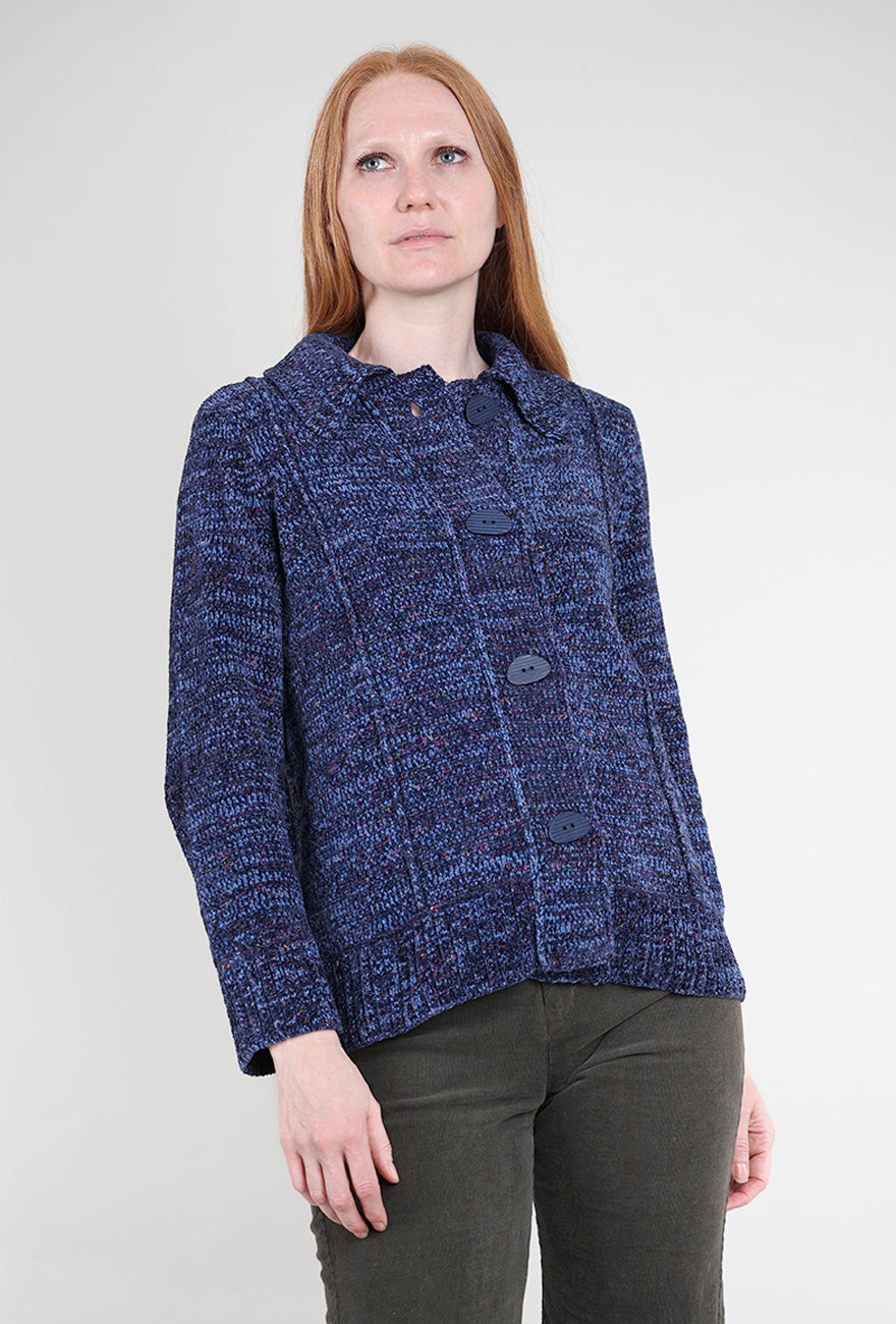 Habitat Tweedy Chenille Cardigan, Navy 