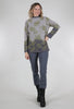 Trisha Tyler Umbrel Print Ombre Pullover, Beige/Lime 