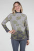 Trisha Tyler Umbrel Print Ombre Pullover, Beige/Lime 