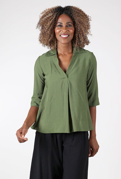 Rayon Amelia Top, Pine