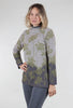 Trisha Tyler Umbrel Print Ombre Pullover, Beige/Lime 