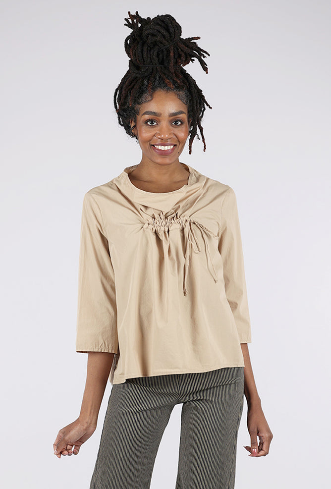 Kedziorek Drawstring Detail Blouse, Wet Sand 