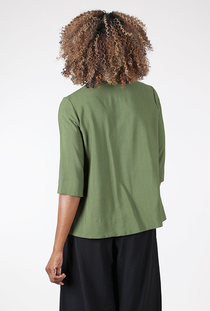 Rayon Amelia Top, Pine