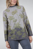 Trisha Tyler Umbrel Print Ombre Pullover, Beige/Lime 