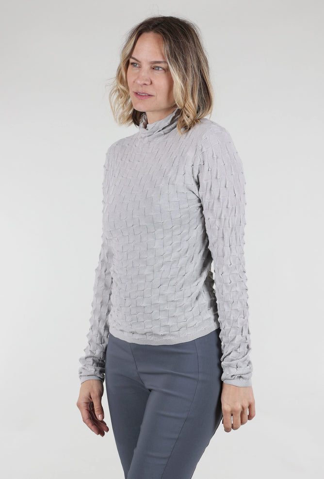 Margaret O'Leary Dimensional Tneck, Gray 