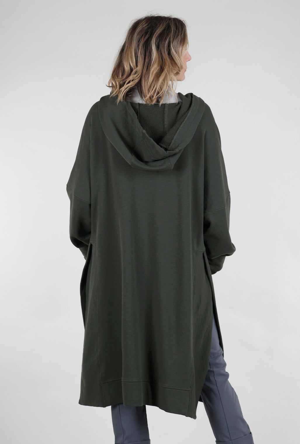 Risona Zelda Hooded Tunic Dress, Green 