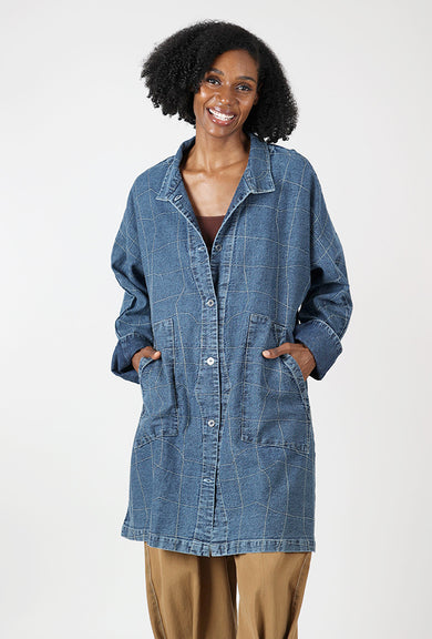 Cynthia Ashby Jargon Denim Jacket, Classic Blue 