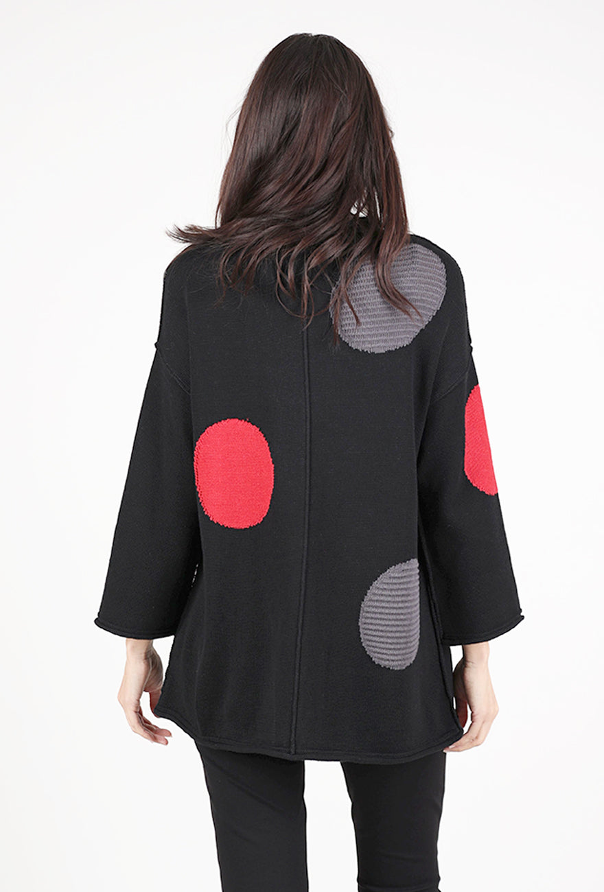 Olivia Statement Circle Back Tunic, Black 