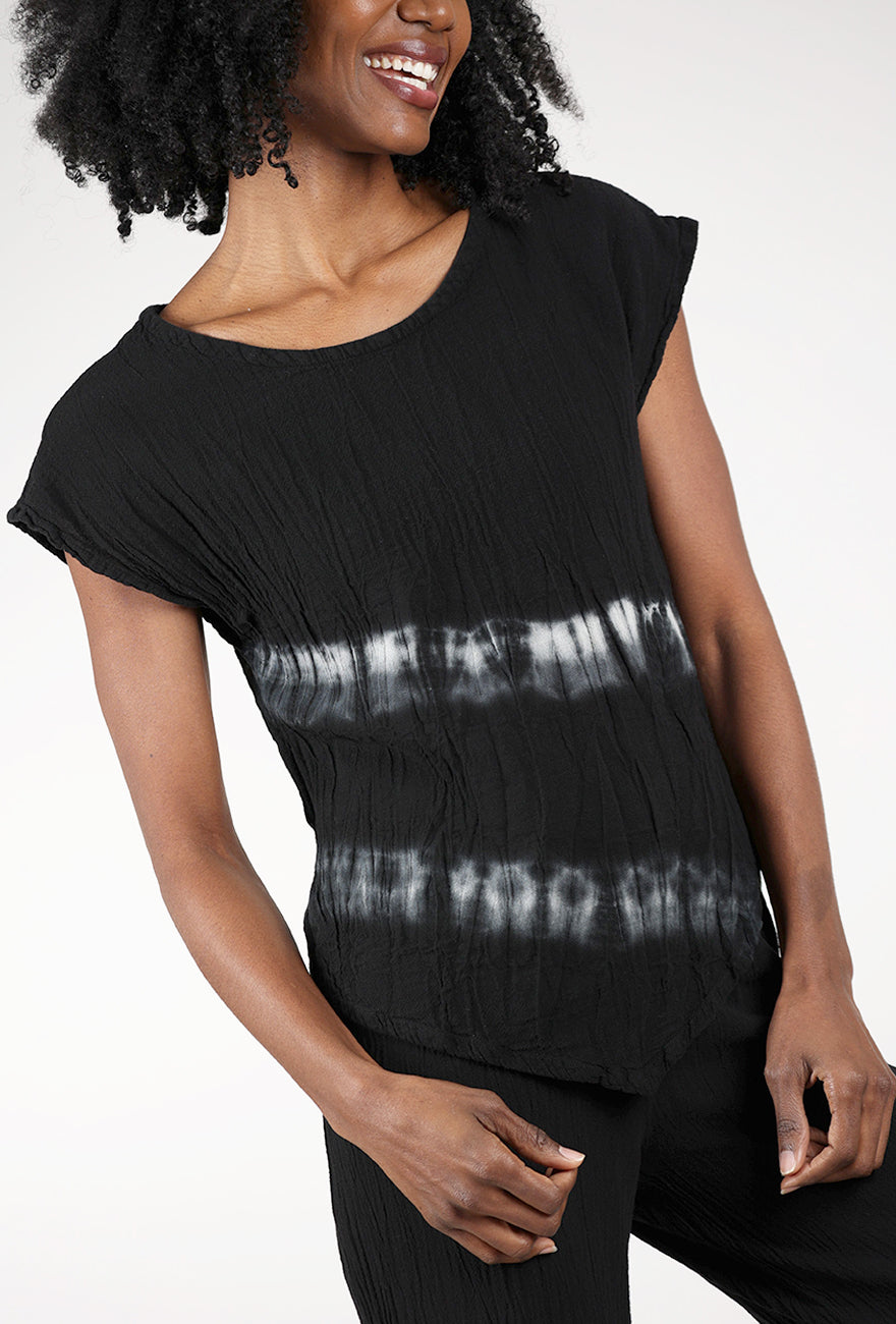 Oh My Gauze Grace Top, Wave Black 