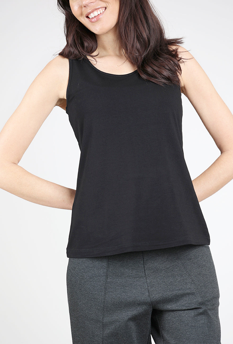 Olivia Foundation Knit Layering Tank, Black 