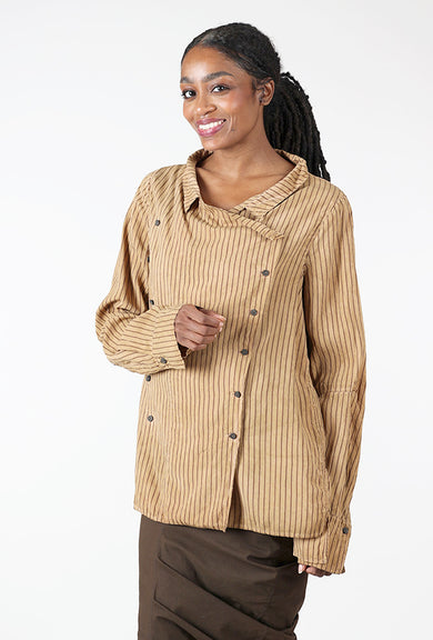 Rundholz Button Panel Blouse, Dakar Cloud 