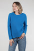 Estheme Cashmere Cashmere-Silk Pullover, Sapphire 