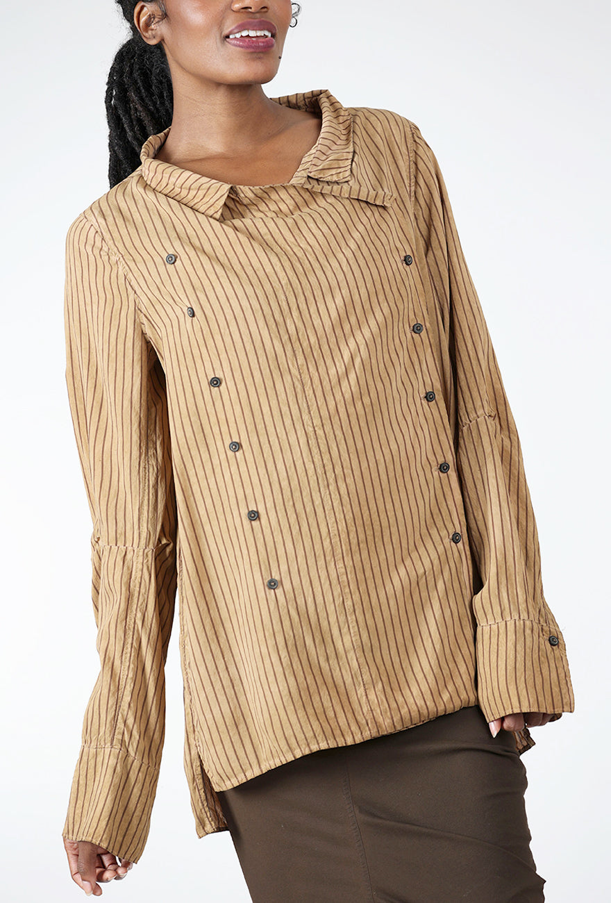 Rundholz Button Panel Blouse, Dakar Cloud 