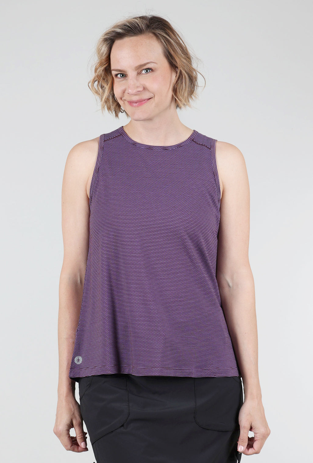 Smartwool Active Mesh High-Neck Tank, Eggplant Heather 