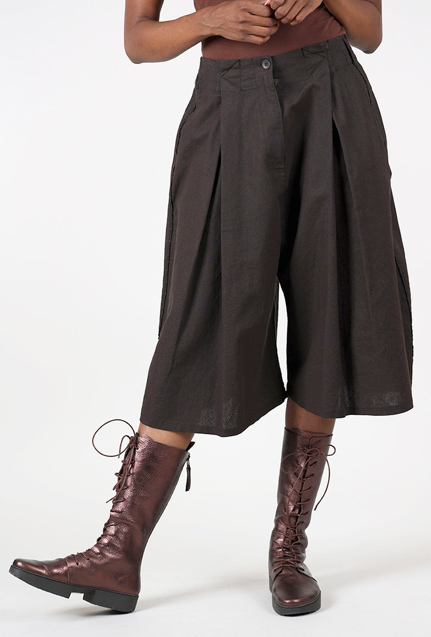 Cropped Gaucho Trousers, Brown