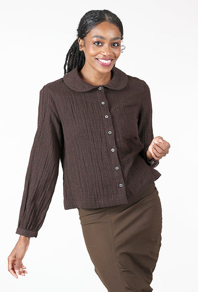 Bibico Jolene Shirt, Cocoa Check 