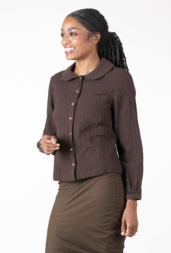 Bibico Jolene Shirt, Cocoa Check 