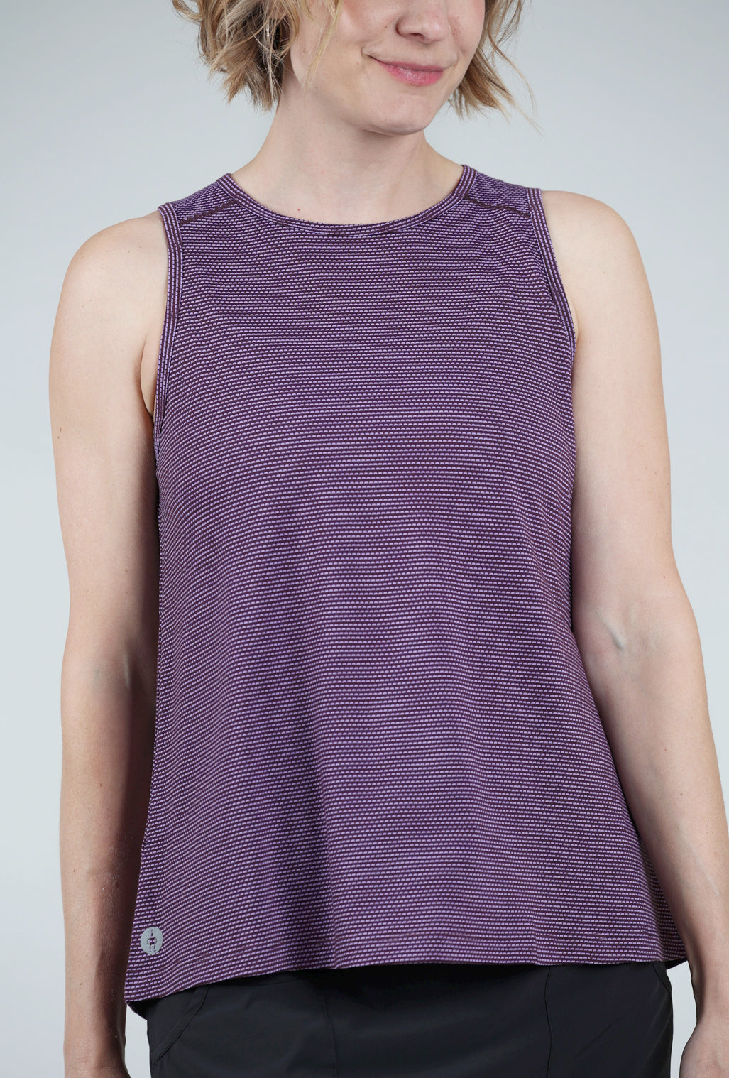 Smartwool Active Mesh High-Neck Tank, Eggplant Heather 