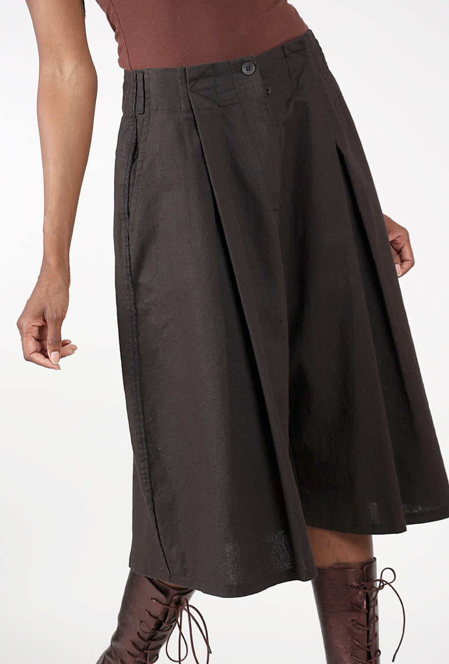 Cropped Gaucho Trousers, Brown